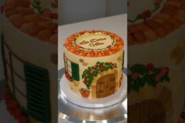 Enjoy this Tuscany Inspired Cake🧡More info about the trip in the description! #cakedecorating #cake