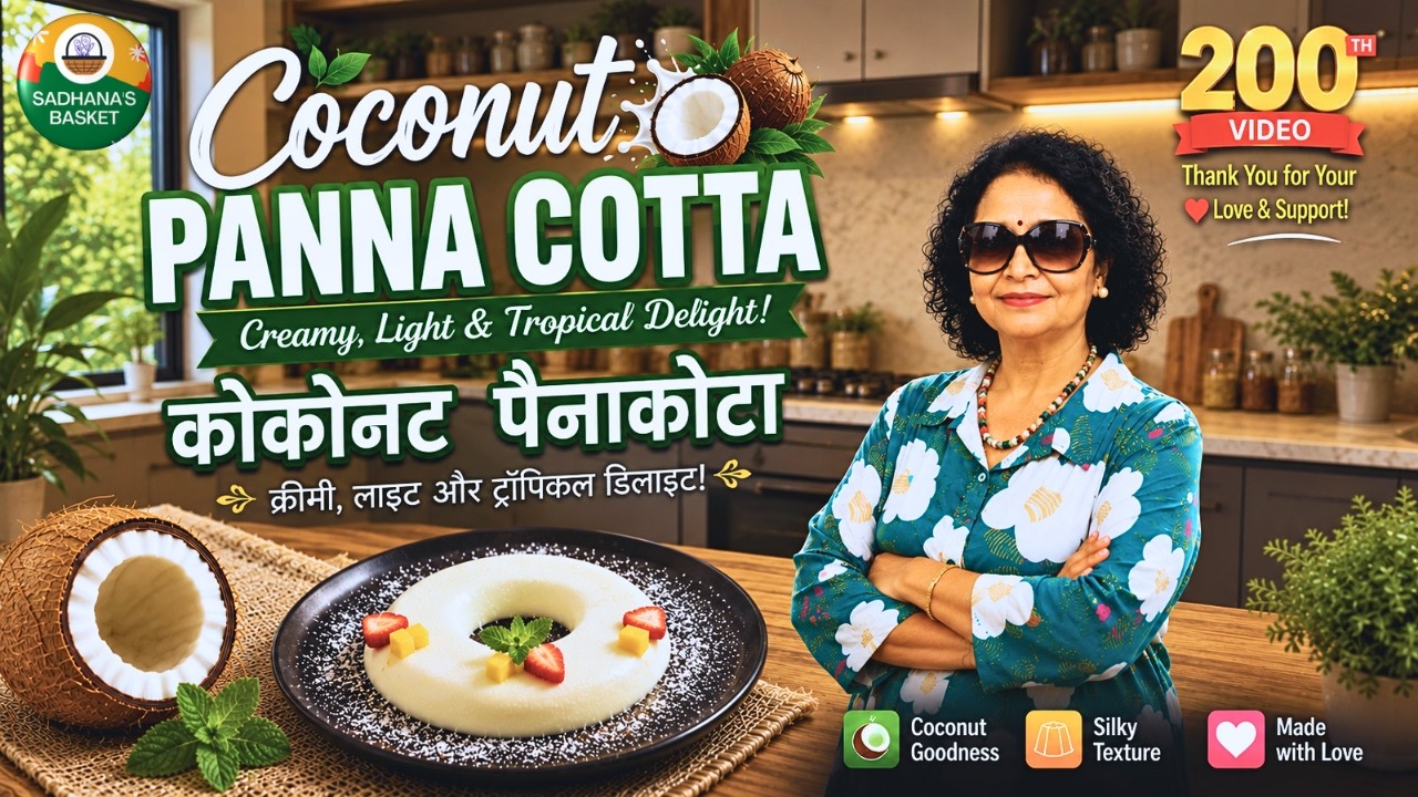 Coconut Panna Cotta कोकोनट पैनाकोटा । #sadhanasbasket #pannacotta #italian #food #coconut #nariyal Coconut Panna Cotta कोकोनट पैनाकोटा । #sadhanasbasket #pannacotta #italian #food #coconut #nariyal