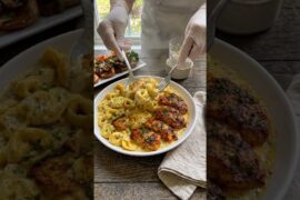 Creamy Garlic Parmesan Tortellini with Blackened Chicken 🥣🔥 #elisedeliciousbites #recipe