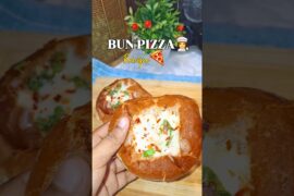 Crispy Bun Pizza Recipe in 10 Minutes 🍕| Easy Evening Snack#shorts#pizza#explore#pizzabun#fyp