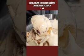 Italian Chocolate Gelato Making 🍫🍨 | Real Artisan Gelato #shorts  #foodshorts