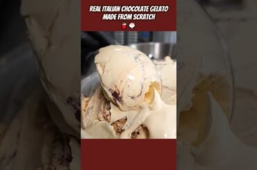 Italian Chocolate Gelato Making 🍫🍨 | Real Artisan Gelato #shorts  #foodshorts