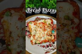 No Oven Homemade Bread PIZZA || easiest recipe #pizza #easyrecipe #shorts #viral #crispypizza