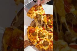 The Italian Meatball Pizza Everyone Should Try! 🇮🇹🍕 #shorts #pizza
