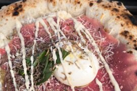 What pizza topping would you recommend to go with blue cheese?