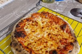 Cheese pizza and pepperoni pizza for me and a friend