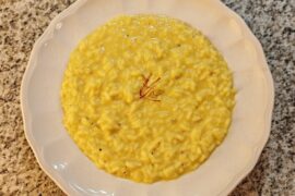 Homemade risotto alla milanese