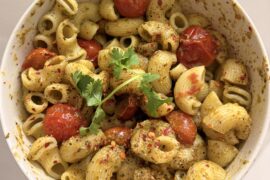 Made this colourful Pesto Pasta today.