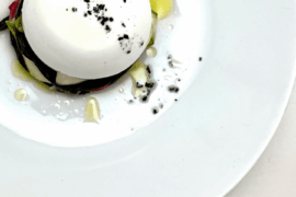 Burrata, Fermented and Pickled Ramps, Black Salt