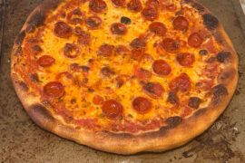 Some pizzas I made - in an old gas oven!