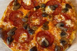 Classic Hot Pepperoni and Mushroom.