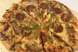 Pepperoni, sausage, green pepper