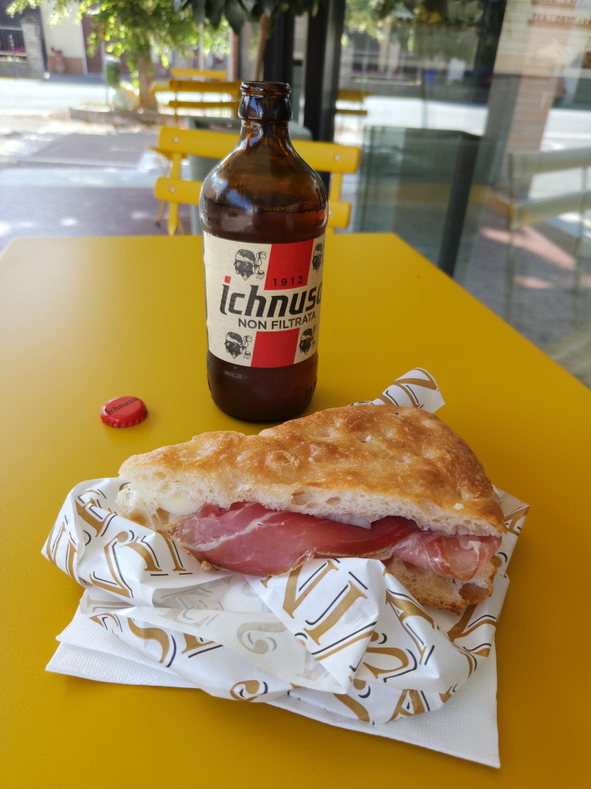 Focaccia bread with Prosciutto and Pecorino Focaccia bread with Prosciutto and Pecorino