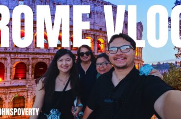 We Ate Our Weight In PASTA & PIZZA In Rome! | johnspoverty