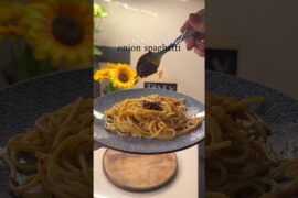 Easy Creamy Caramelized Onion Spaghetti |  Restaurant-Style Pasta Recipe