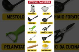 Learn Italian Kitchen Utensils Names | Utensili da Cucina Vocabulary 🍳