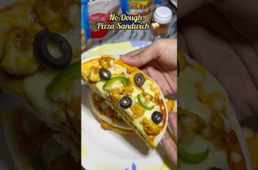 No Dough Pizza Sandwich 🥪 #pizza #pizzasandwich #recipe #shorts