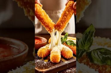 Homemade Mozzarella Sticks | Crispy, Cheesy & Authentic Italian Recipe 🇮🇹
