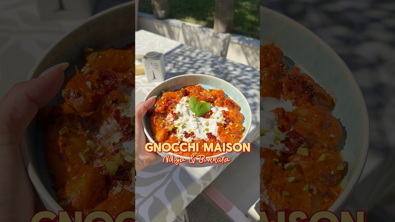 Gnocchi Maison, Nduja & Burrata ❤️☀️ #gnocchi #gnocchirecipe #recettefacile #burrata #cuisine Gnocchi Maison, Nduja & Burrata ❤️☀️ #gnocchi #gnocchirecipe #recettefacile #burrata #cuisine