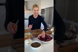 BEETROOT SALAD W/ ORANGE FETA + WALNUTS