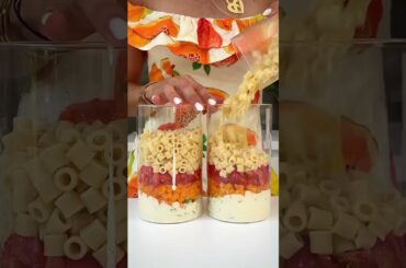 High-Protein Salmon Pasta Salad 🥗🍝 | Healthy Meal Prep in a Jar #ProteinPastaSalad #HealthyMealPrep