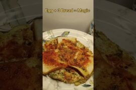 Egg 3 Bread Omelet pizza #pizzaegg #eggrecipe #eggbreadtoast #ytshorts