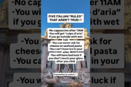 Italian 'rules' that are actually fake 🇮🇹 #italianculture #debunked #shorts