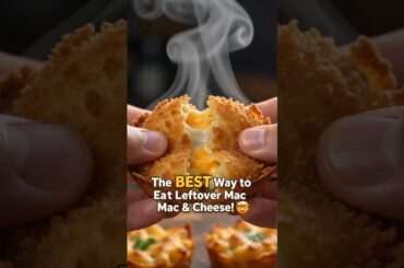 Cheesy Mac & Cheese Cups | Best Leftover Mac Recipe 🧀 #shorts