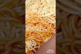 Make sure all the pasta gets the sauce!  #food #cooking #shorts #recipe #pasta #spaghetti #budget