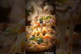 🍕 खेत से प्लेट तक वेज पिज़्ज़ा | Farm to Pizza 🍅 Studio Ghibli Inspired ASMR | #Shorts #pizza