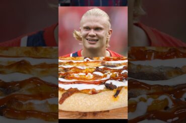 Haaland's Cheesy Fjord Fueled Kebab Pizza Cheat Meal!🇳🇴 #shorts #erlinghaaland #worldcup #fifa