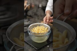 Mini White Sauce Pasta 🍝 | Creamy Tiny Kitchen ASMR #shorts #foodshorts #minicooking #shortsfeed