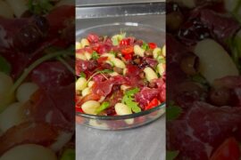 Insalata con gnocchi freddi e bresaola #italyfood