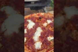 Gas + Wood Backyard Pizza 🔥⁠ Bertello SimulFIRE 16" Pizza Oven #shorts #pizza #cheese