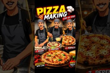 Pizza Making Step by Step 🍕 | Cheese Burst Pizza Recipe 😍 #shorts