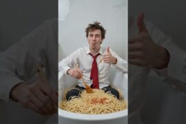 Warning! A giant tube of spaghetti #recipe #budgetfriendlyeats #foodshorts #food #musteat