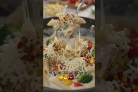 Creamy white sauce 🍝 🤤recipe #shortsfeed #cooking # #recipe #pasta