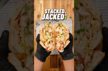 High Protein Italian Chopped Sandwich! Only 731 Calories!🧀🍗🥪#food #shorts #highproteinrecipes