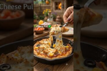 Tiny Chicken Pizza 🍕 | Mini Village Pizza Recipe with Real Human Hand  #shorts #viralshorts