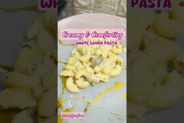 Creamy White Sauce Pasta ASMR 🍝✨ | Quick & Easy Recipe #pasta #shorts #viral