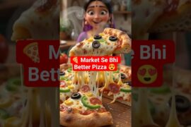 🍕 Ghar Par Pizza Banane Ka Sabse Aasan Tarika | Cheese Burst Style #shorts #tranding #viral
