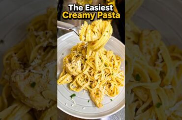 The Easiest Creamy Chicken Pasta | 20-Minute Dinner Recipe #shorts #dinnertime #maindish