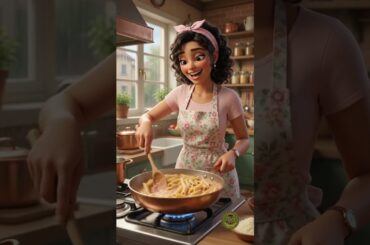 Creamy Pink Sauce Pasta | Retro Italian Café Recipe | AI Animated #shorts