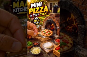🍕 Mini Pepperoni Pizza in Tiny Brick Oven 🤯 Miniature Cooking ASMR #shorts #trending #viral #recipe