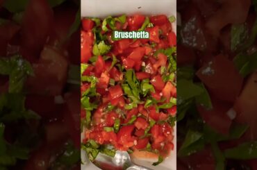 Italian appetizer bruschetta!! Healthy and delicious! 🇮🇹