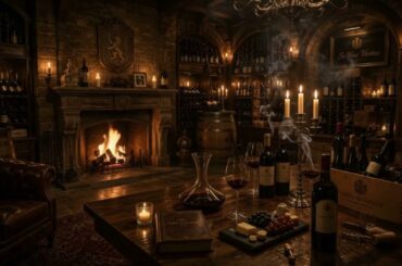 🍷 The Don's Secret Wine Cellar | Italian Mafia Music, Fireplace Sounds & Vintage Luxury
