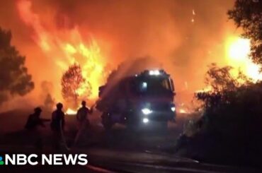 European wildfires force new evacuations