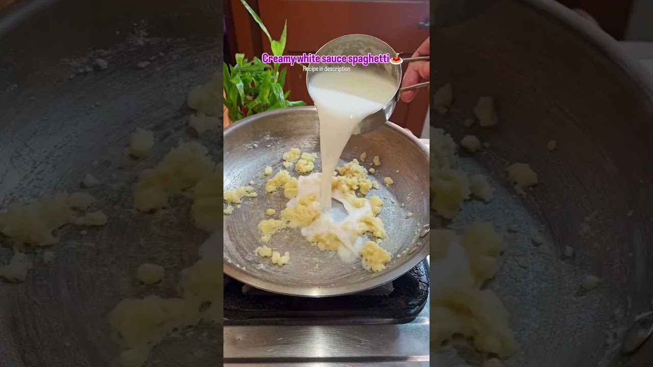 creamy white sauce spaghetti🍝 #spaghetti #whitesaucepasta #whitesaucepastarecipe #recipe #pasta creamy white sauce spaghetti🍝 #spaghetti #whitesaucepasta #whitesaucepastarecipe #recipe #pasta