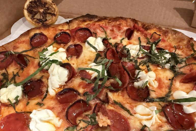 Lemon ricotta pizza from Leven Supply