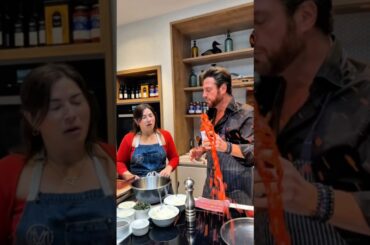 Ricotta stuffed shells with Chef Scott Conant! 🍝 #italianfood #cooking